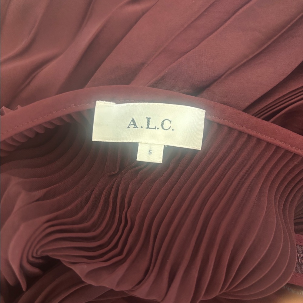 NWOT A. L. C. Pleated Halter A-Line Maxi Dress - Picture 9 of 10